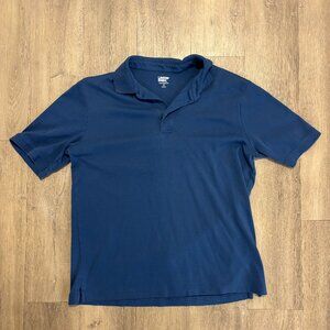 Lands' End Short Sleeve Cotton Supima Polo Shirt, Radiant Navy (Men's M)